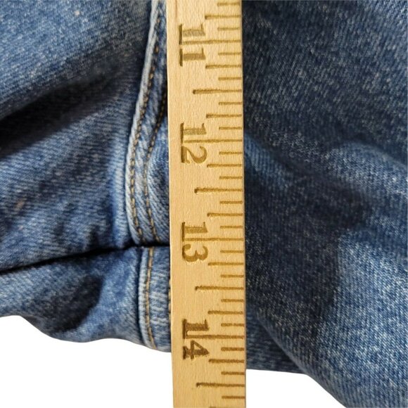 LL Bean Double L Red Flannel Lined Jeans Size 12T 30X33 Relaxed Fit High Rise - Picture 11 of 13